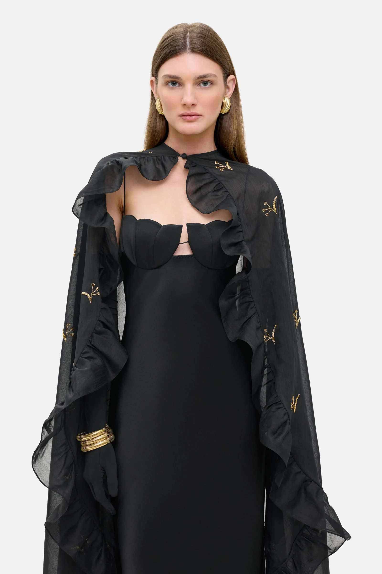 Hand-Embroidered Bernadette Cape - Image 3